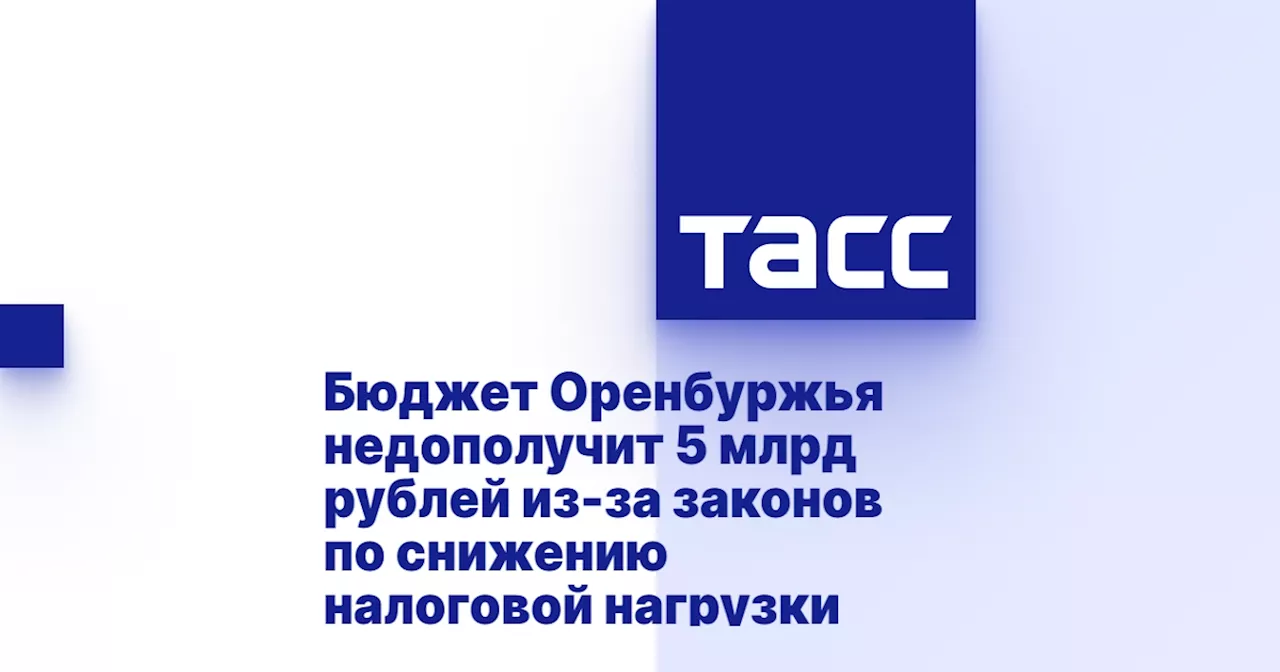 Бюджет Оренбуржья недополучит 5 млрд рублей из-за законов по снижению налоговой нагрузки