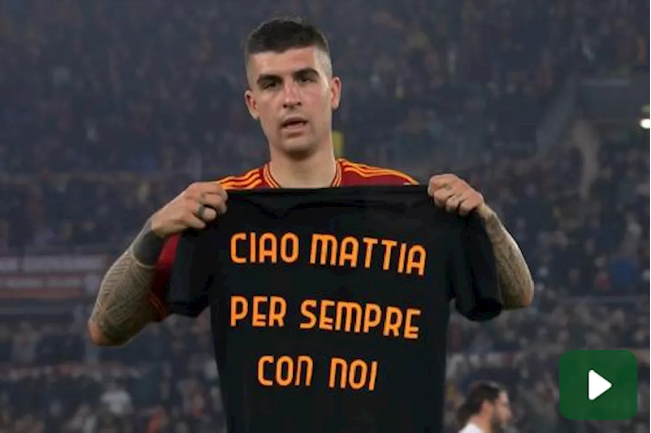 Mattia Giani, la dedica di Gianluca Mancini in Roma Milan: 'Sempre con noi'