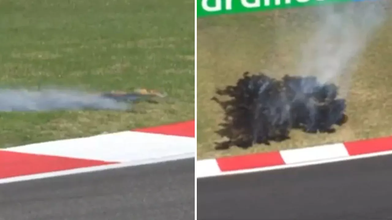 Chinese GP sprint qualifying delayed after fires repeatedly break out on track...