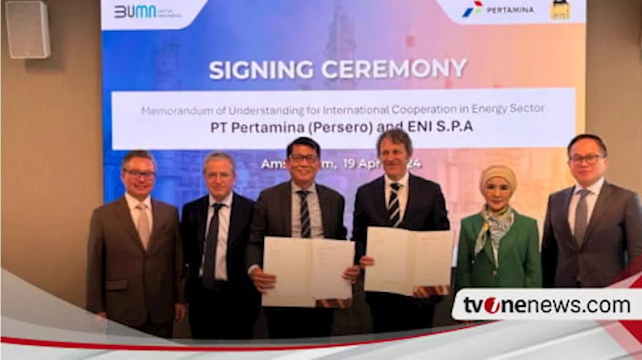 Perkuat Ketahanan Energi Nasional, Pertamina – ENI Tandatangani MOU Kerja Sama Pengelolaan Hulu Migas