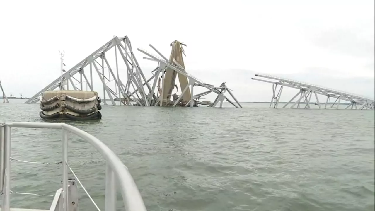 1st vessel uses alternate channel to bypass wreckage at the Baltimore bridge collapse site