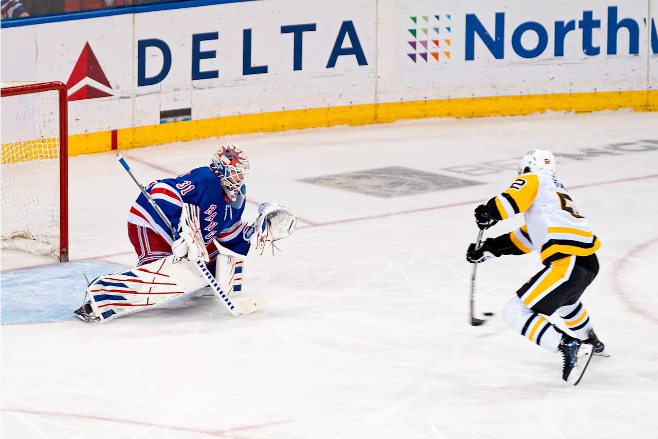 Crosby, Rust score twice as Penguins beat Rangers 5-2