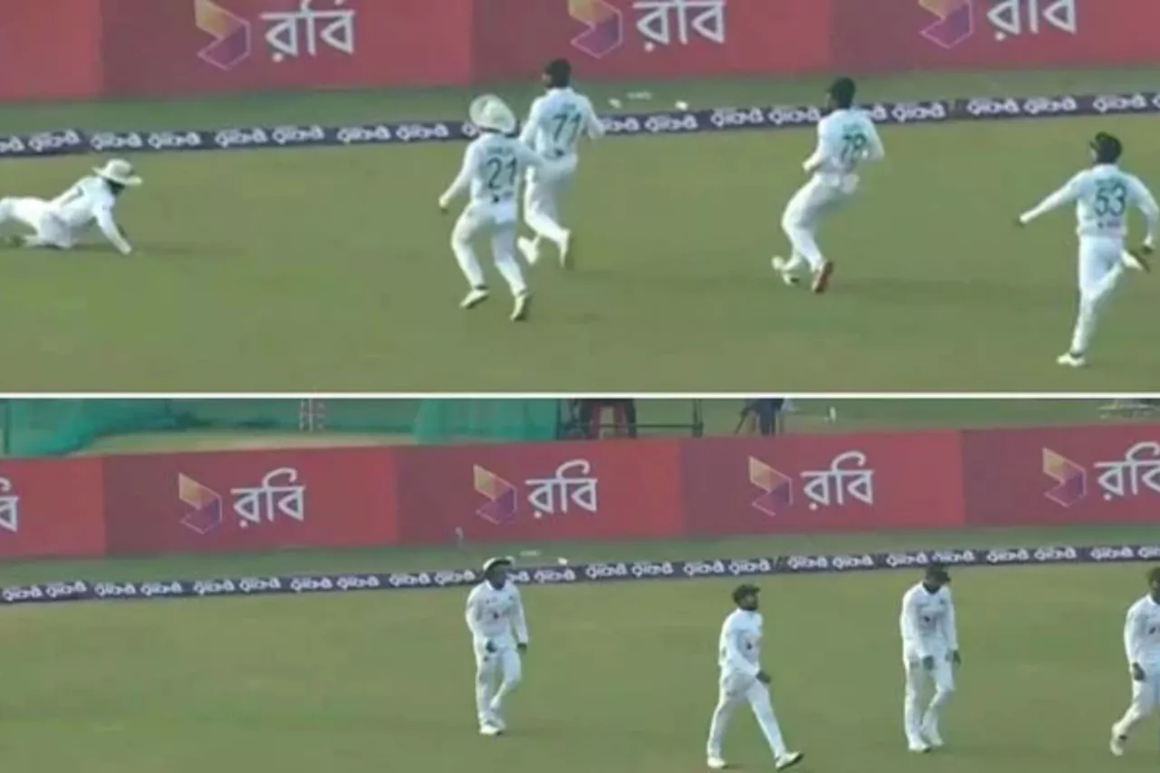 Bangladesh vs Sri Lanka: Five Bangladeshi players chase after ball to stop boundary