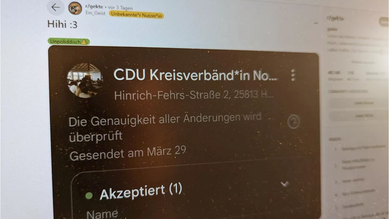 Gender-Gaga auf Google Maps: Scherzkekse ändern CSU-Standorte um