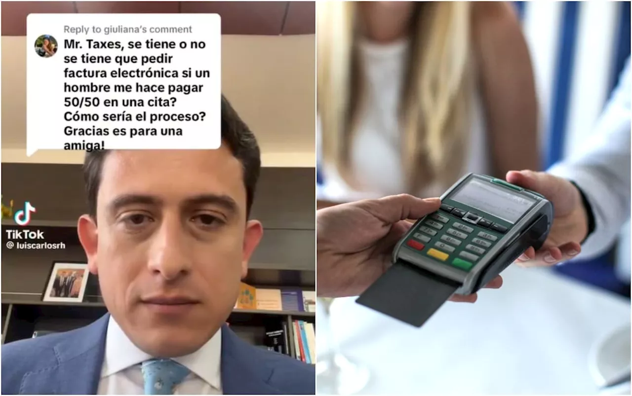 ¿Se debe pedir factura electrónica en citas 50/50? Respuesta viral de Mr. Taxes a usuaria