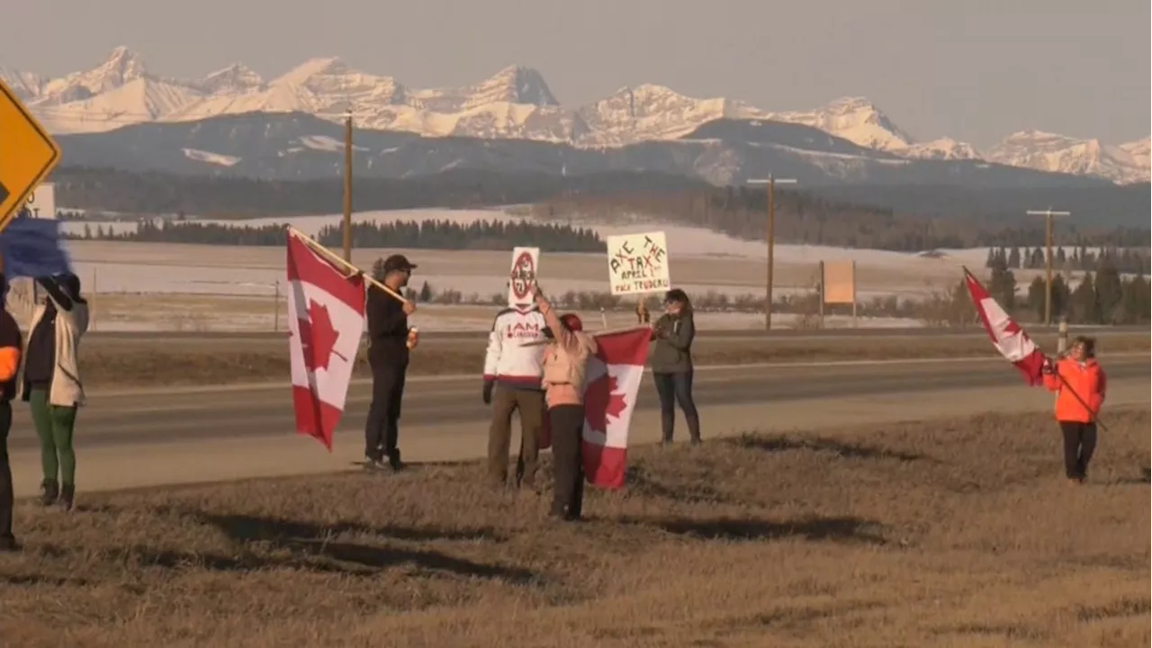 Trans-Canada Highway carbon tax protest monitored by RCMP