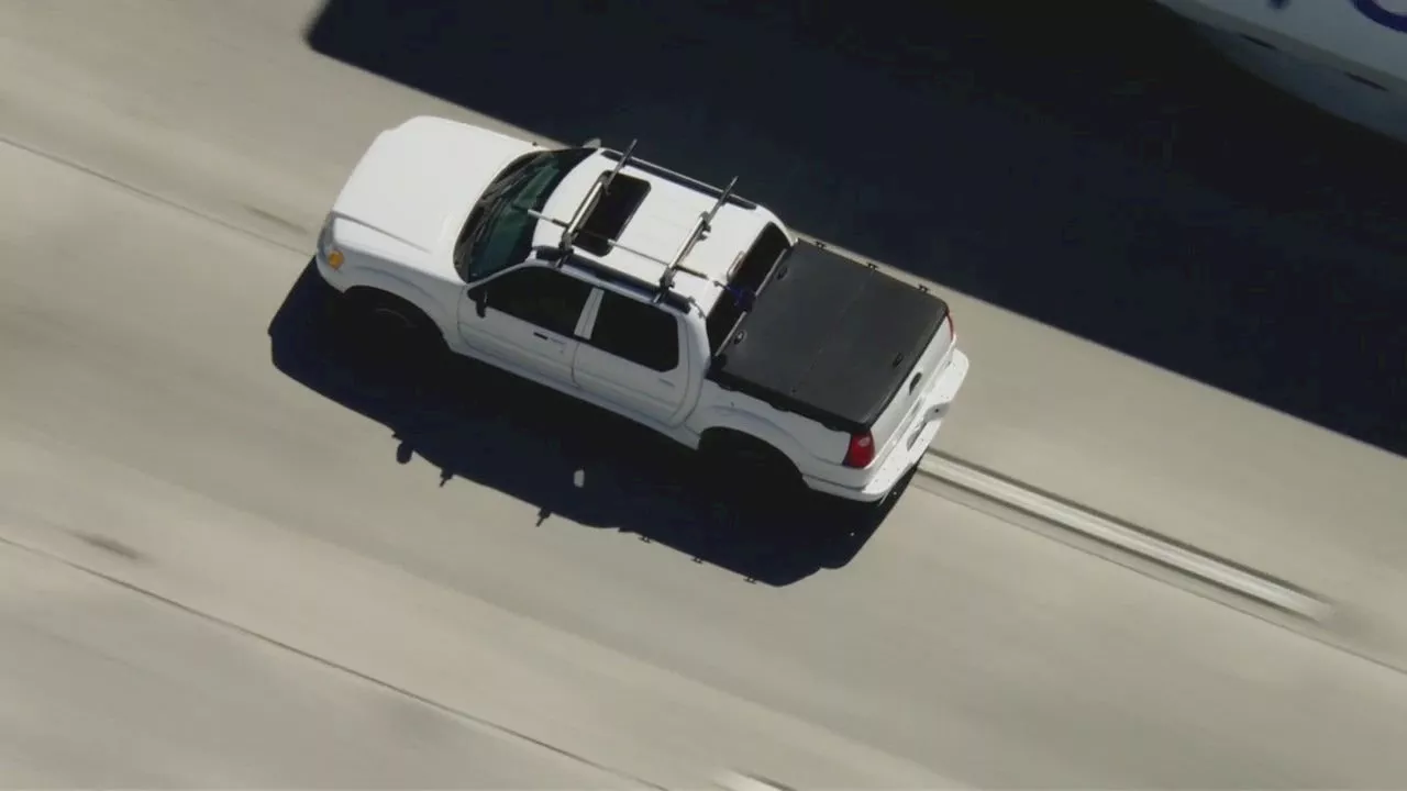 Police chase of allegedly stolen vehicle underway in LA County