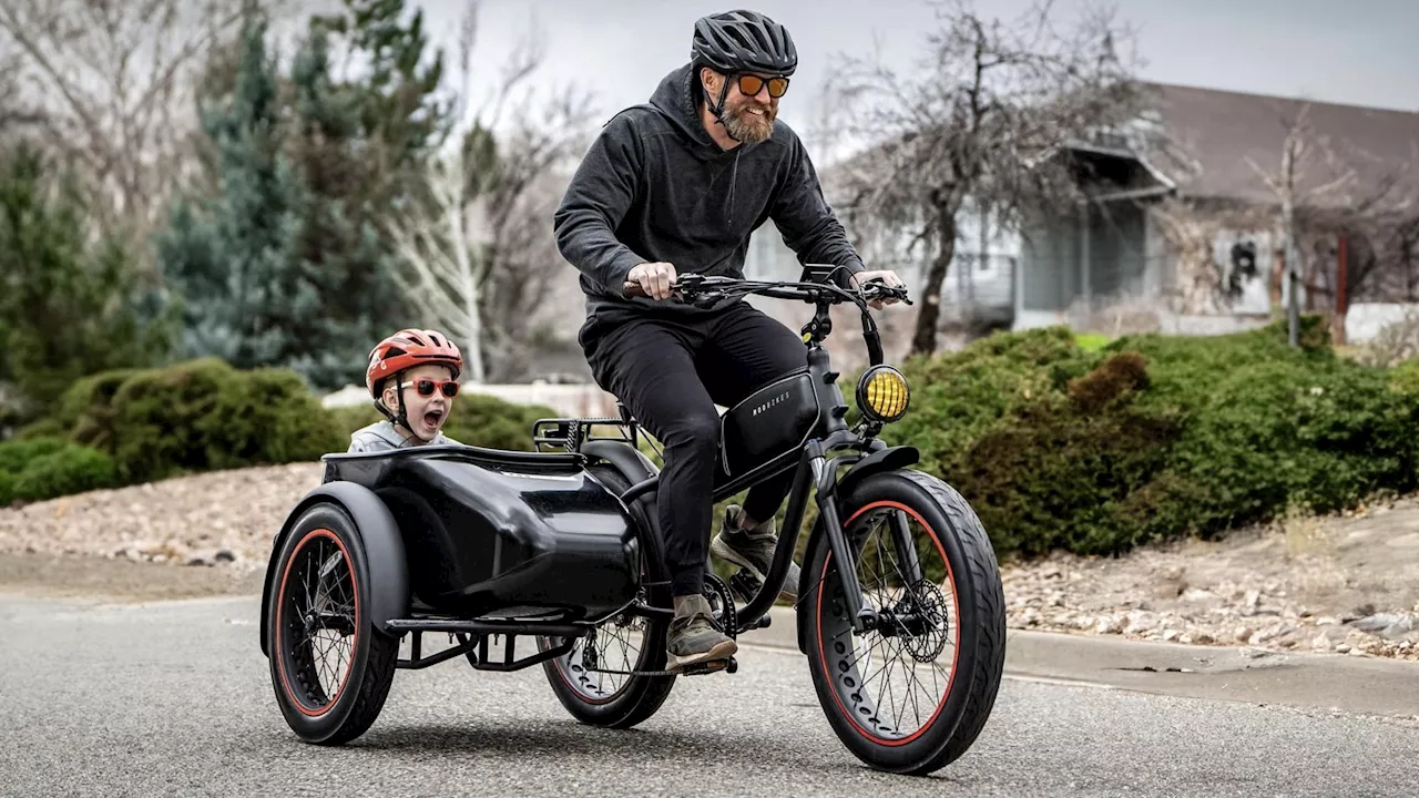 Ce « vélo électrique » avec side-car joue à fond la carte du vintage