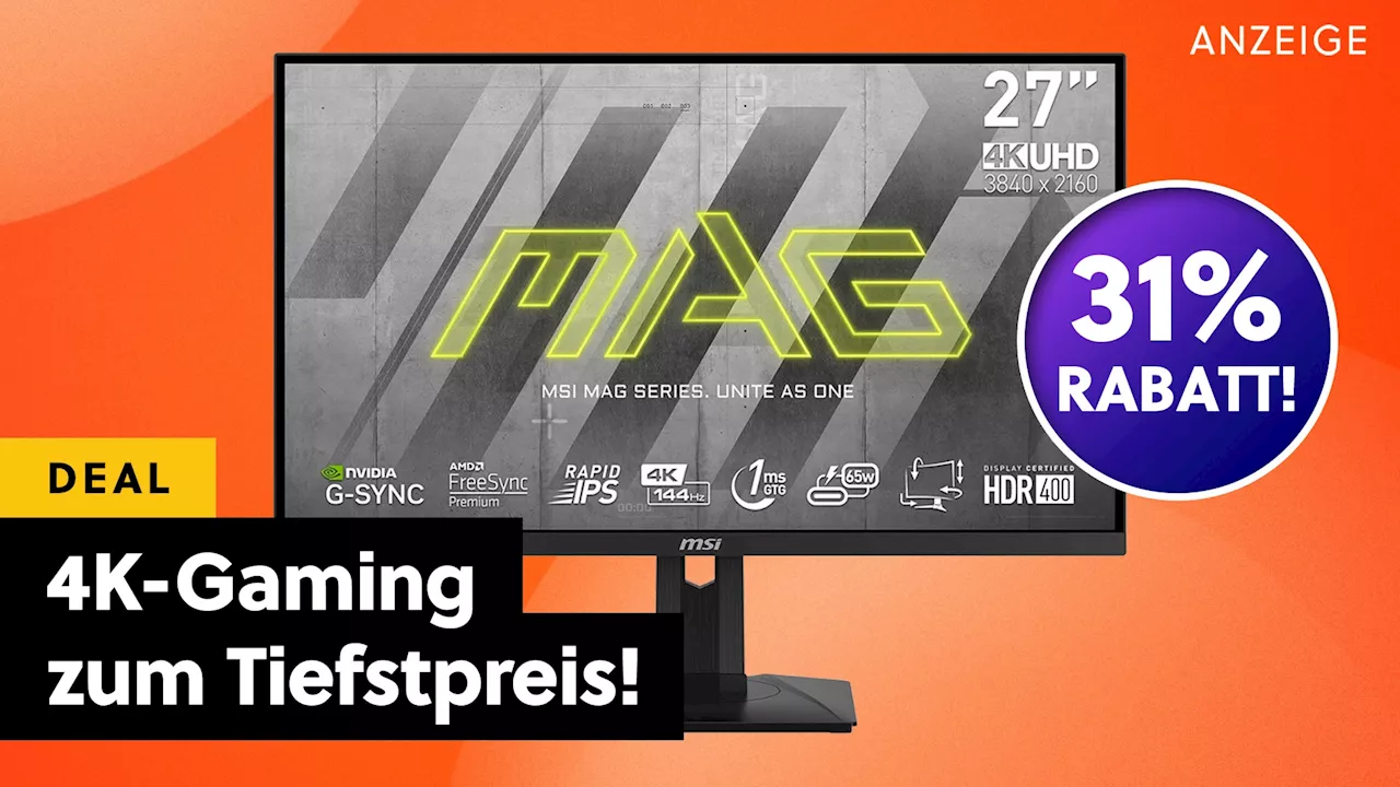 Gaming-Monitor mit 4K-Auflösung und 144Hz Bildwiederholrate zum Schnäppchenpreis