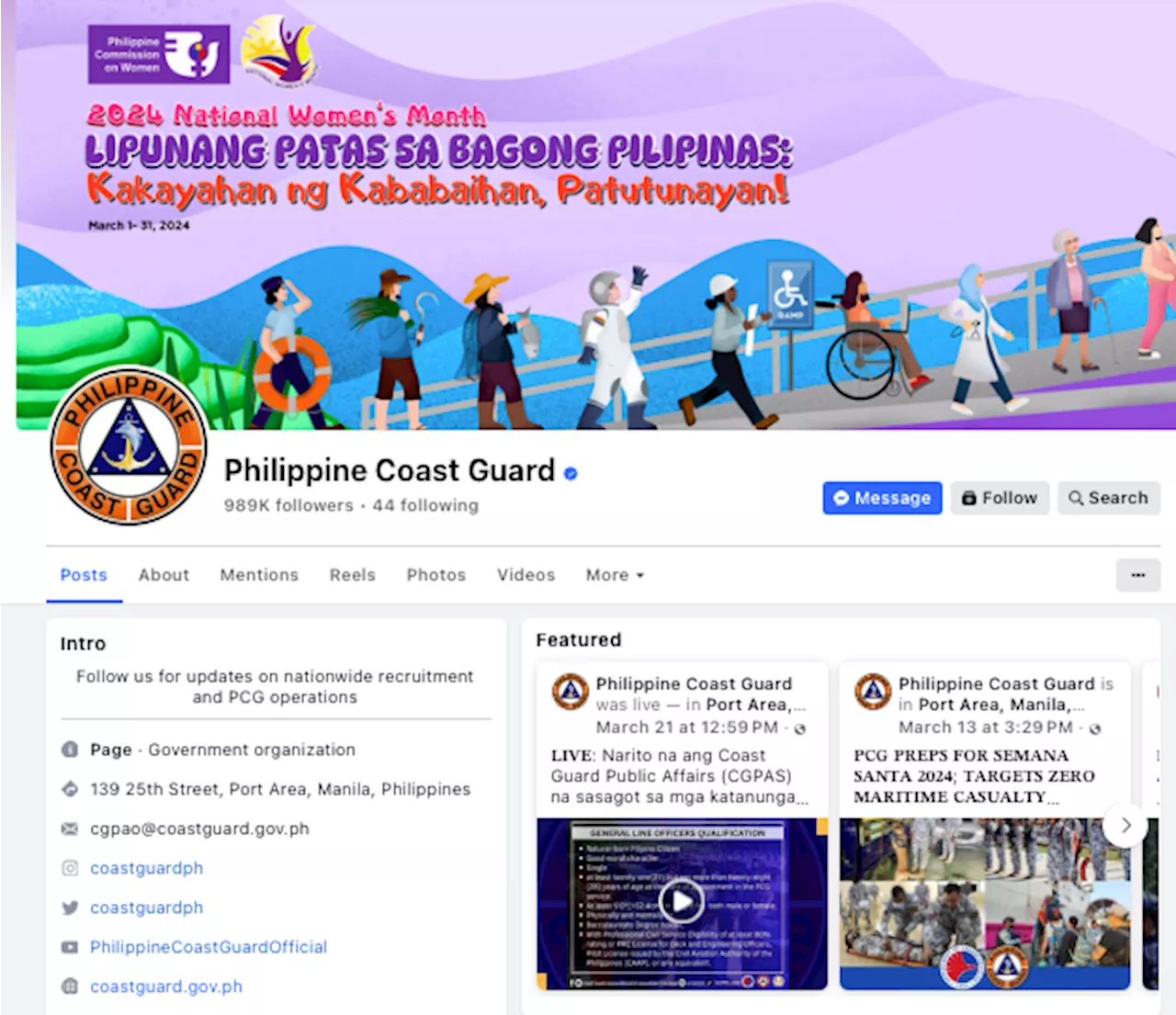 PCG recovers Facebook page after hacking incident