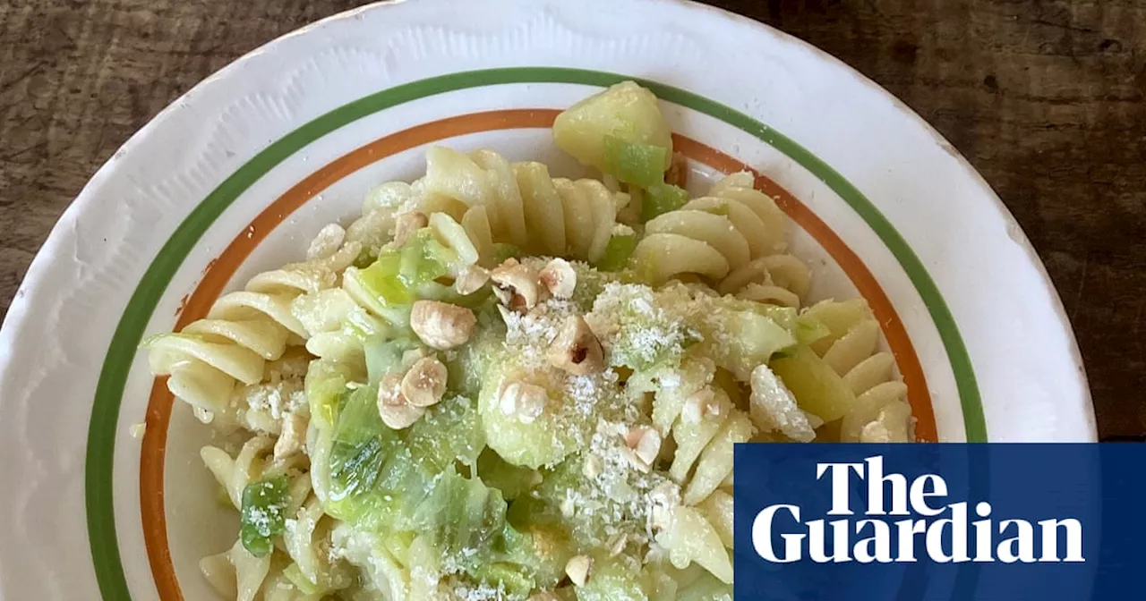 Rachel Roddy’s fusilli with leek, potato, parmesan and hazelnuts