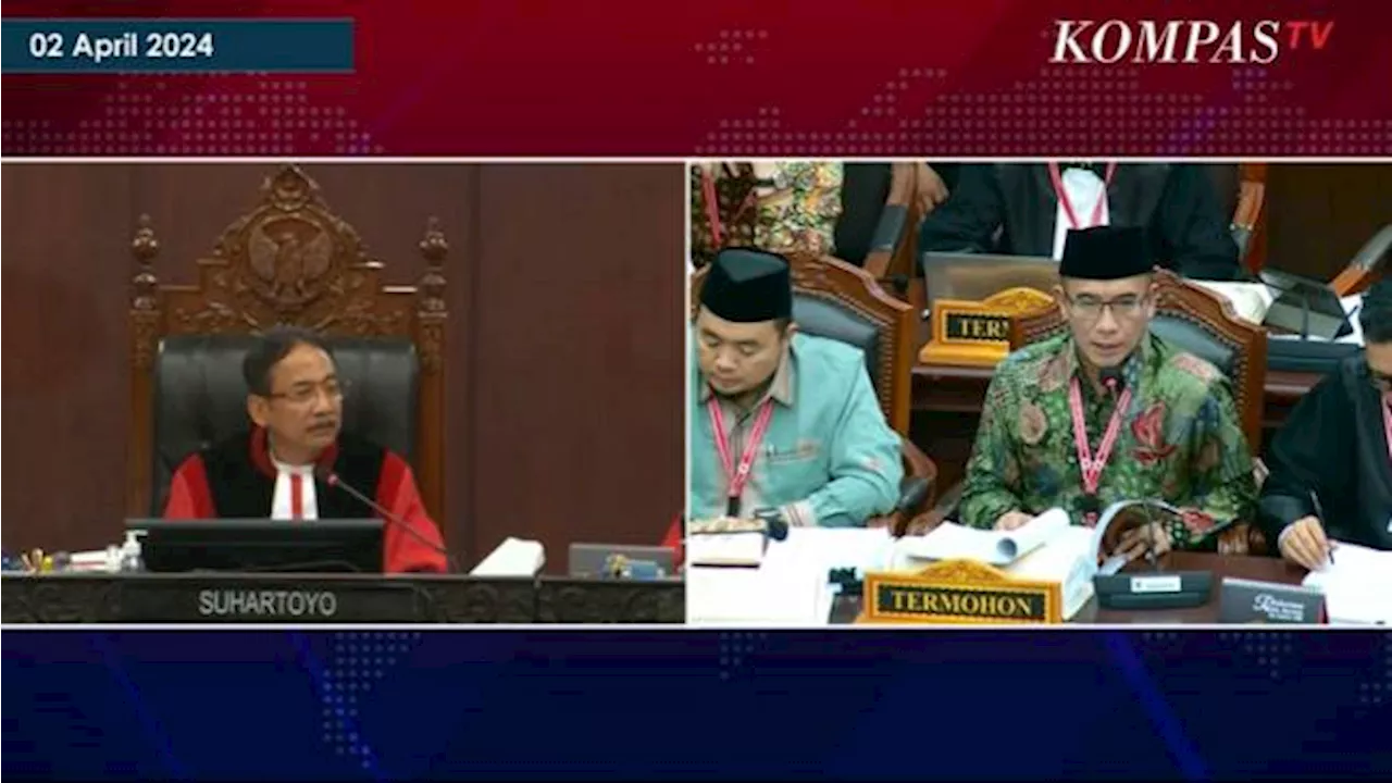 Lagi, Ketua MK Suhartoyo Tegur Ketua KPU di Sidang PHPU: Pak Hasyim Tidur, ya?