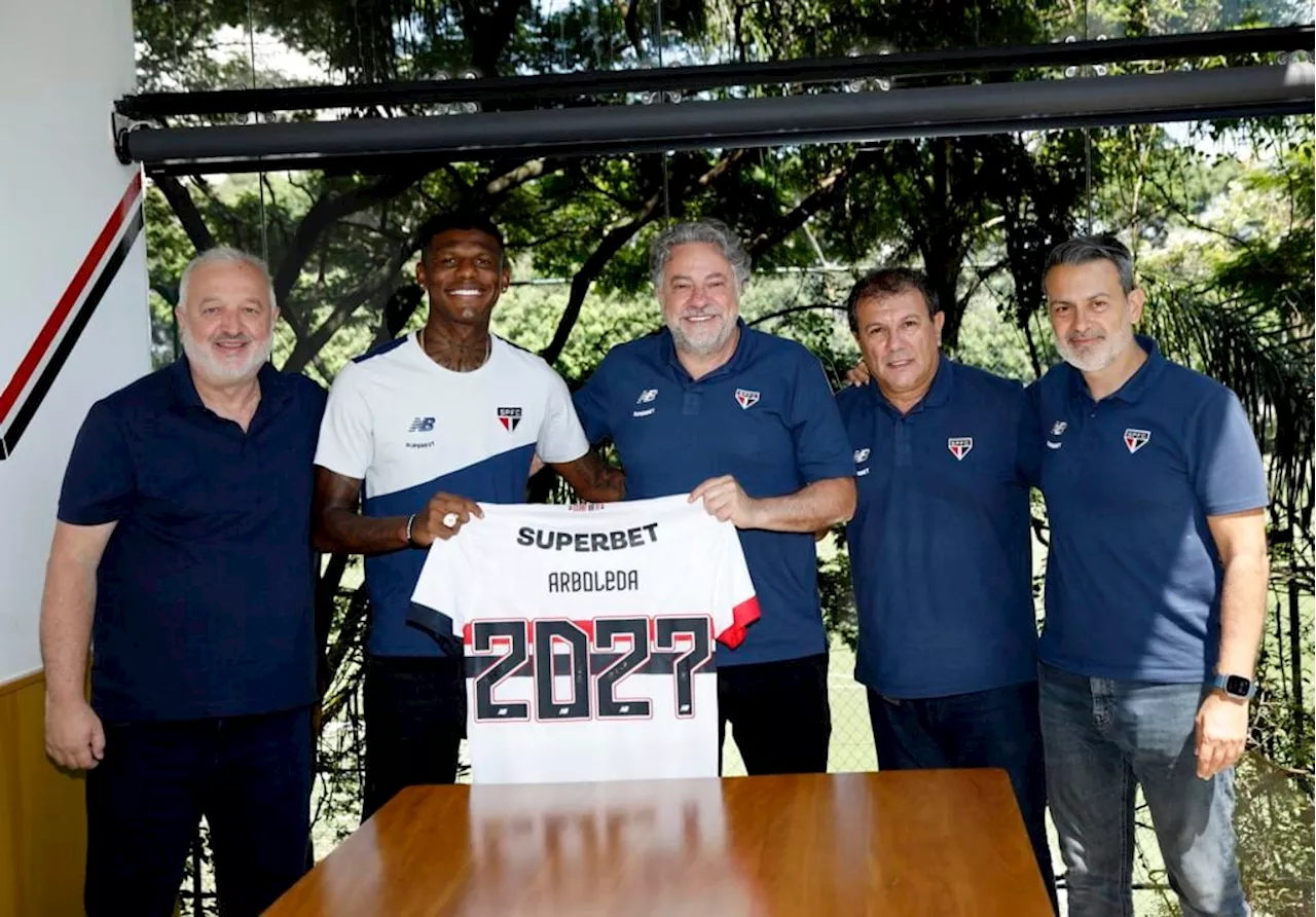 São Paulo renova com Arboleda, mas fica distante de ‘trancar’ defesa