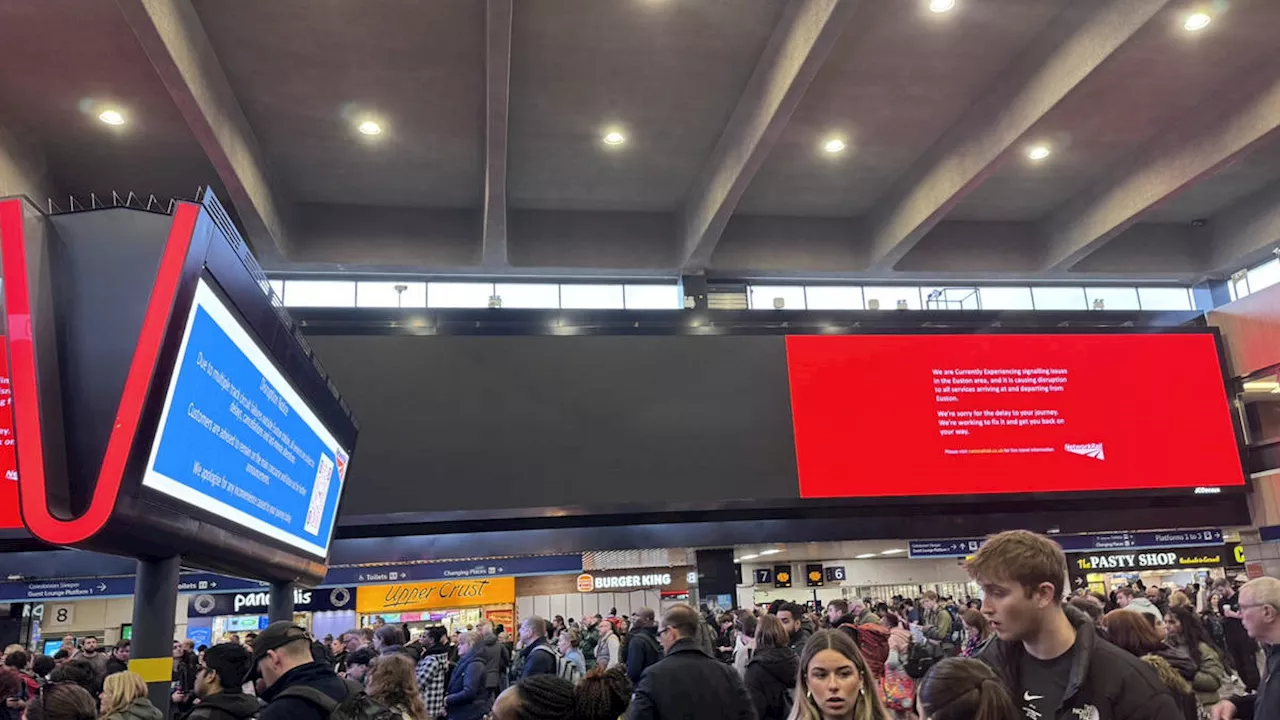 Chaos at Euston with train passengers left stranded for hours due to signalling fault