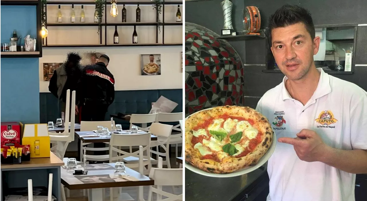 Un uomo si introduce in una pizzeria a Roma per mangiare e dormire