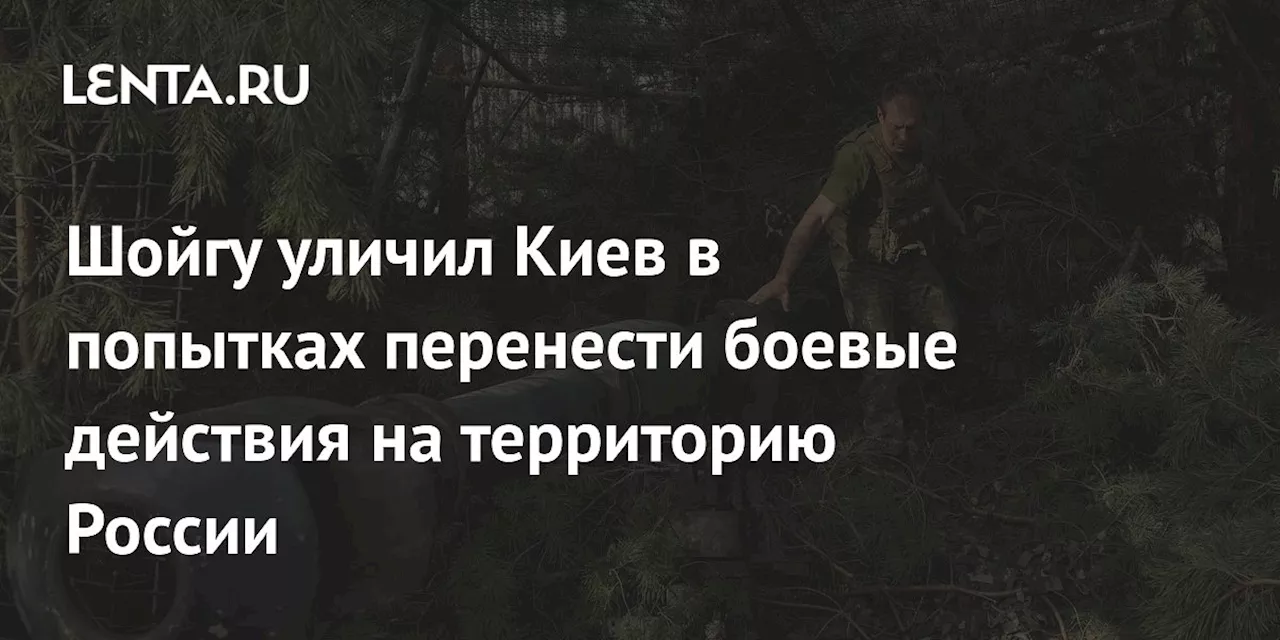 Шойгу уличил Киев в попытках перенести боевые действия на территорию России