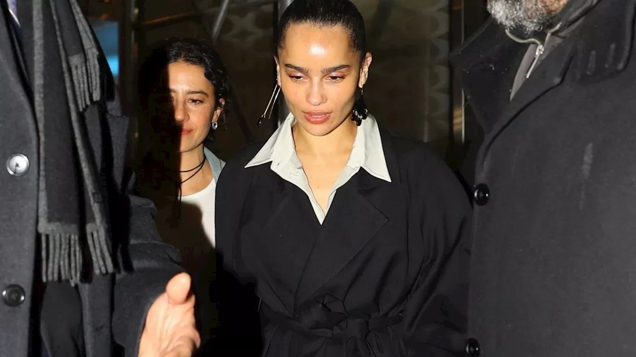 Zoë Kravitz Demonstrates How Winter Coats Can Last for Spring