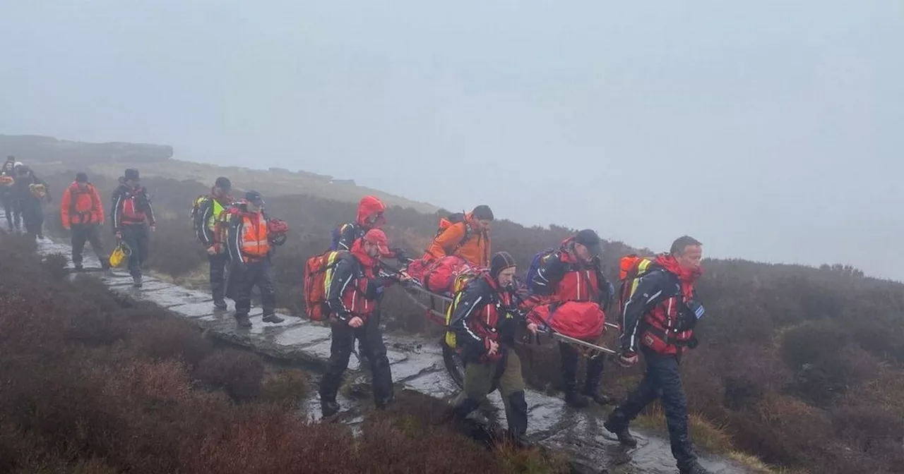 Woman rescued after getting stuck in mud in the Peak District