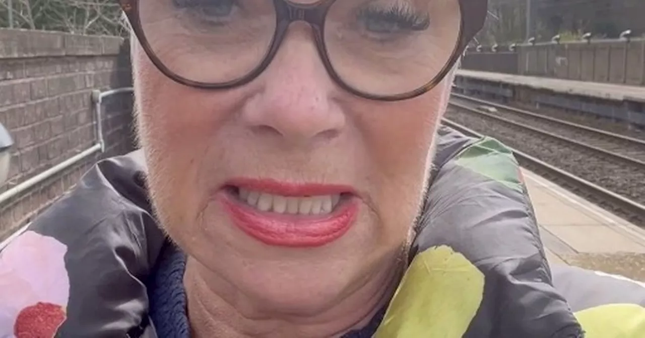 Denise Welch launches furious rant at train service as husband left stranded