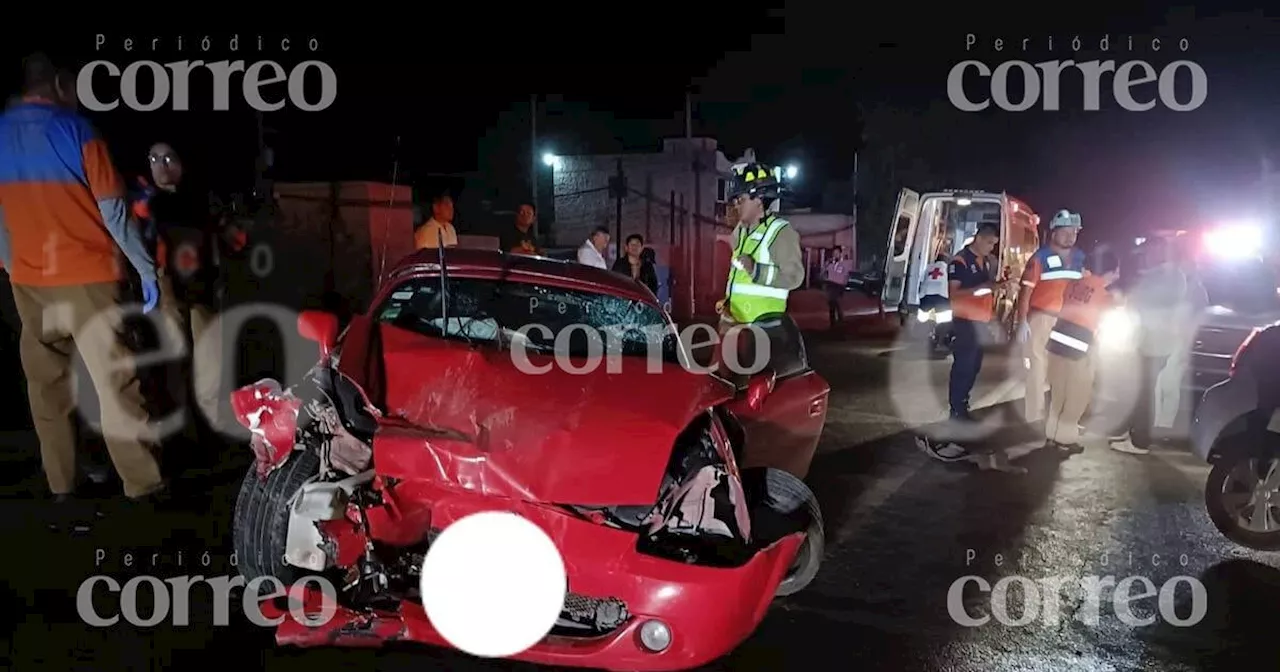 Choque múltiple en San José de la Luz en Guanajuato capital deja cuatro heridos