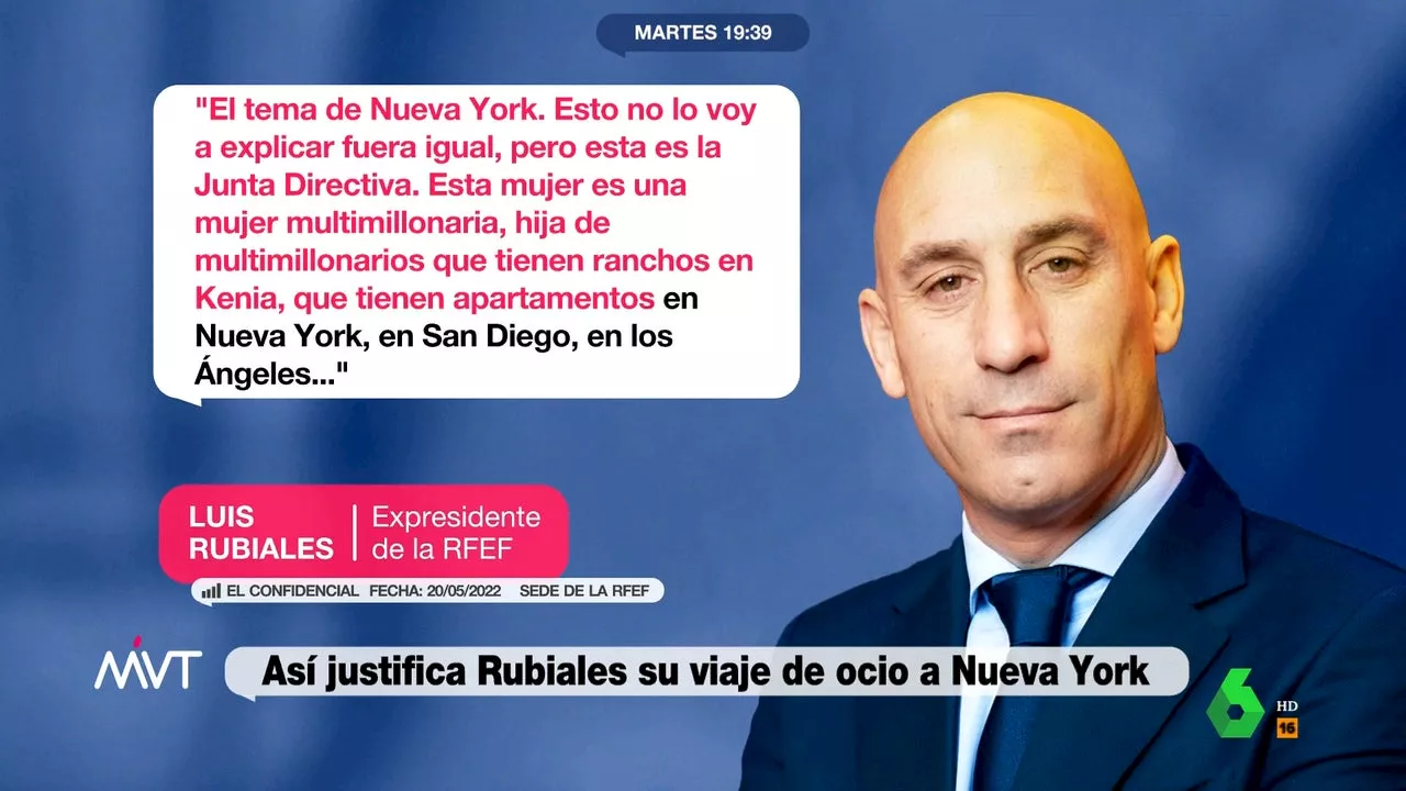 Así defendió Rubiales su viaje a Nueva York con una pintora: 'Es millonaria, tiene ranchos'