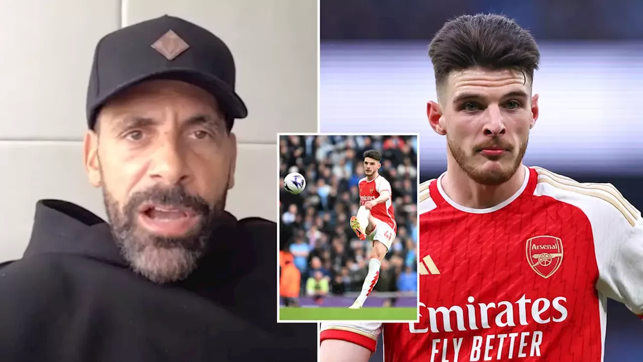 Rio Ferdinand says Declan Rice is privately 'raving' about one Arsenal player who doesn't always get headlines