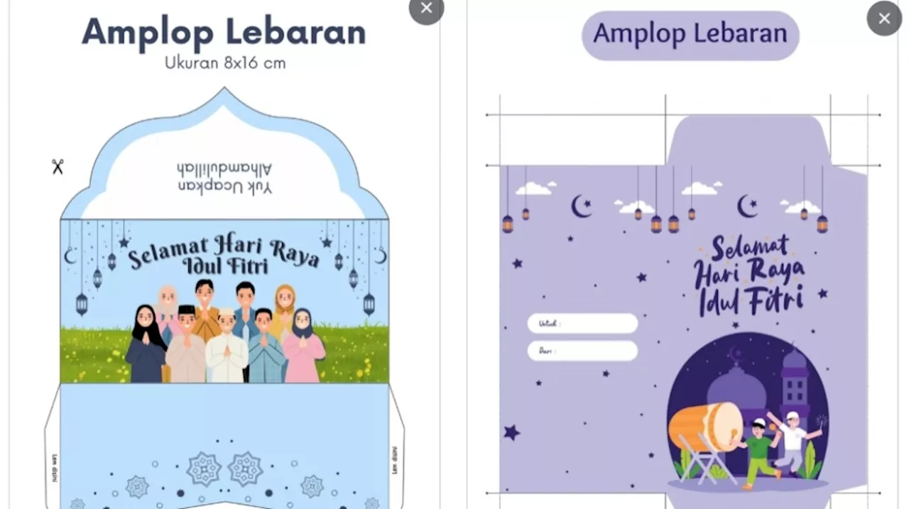 Contoh Pola Amplop Lebaran 2024 dan Cara Membuat Sendiri di Canva