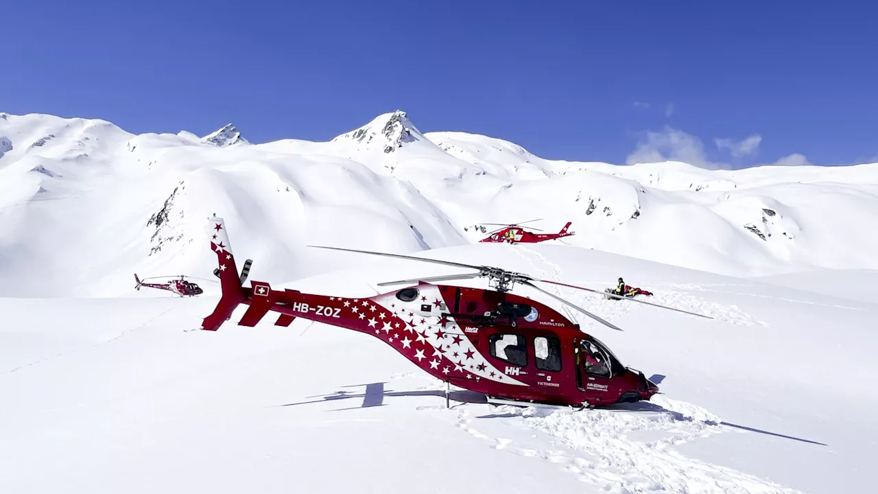 Tourist helicopter crash in the Alps kills three as three rescued survivors taken to hospital...