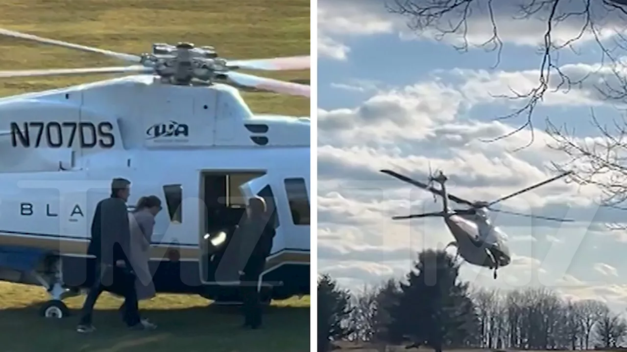 Jennifer Lopez & Ben Affleck Board Private Helicopter During NYC Trip