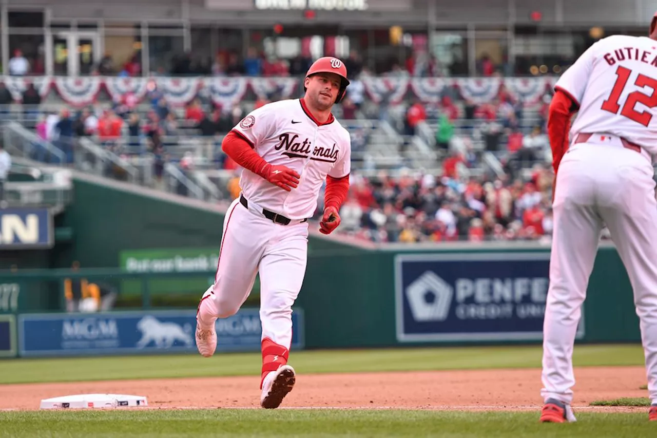 Adams homers, but Nats fall to Pirates 8-4 in home opener