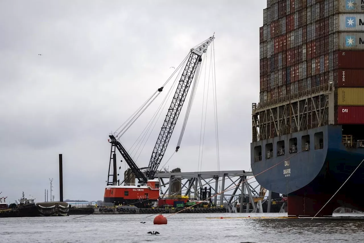 First vessel uses alternate channel to bypass wreckage at the Baltimore bridge collapse site