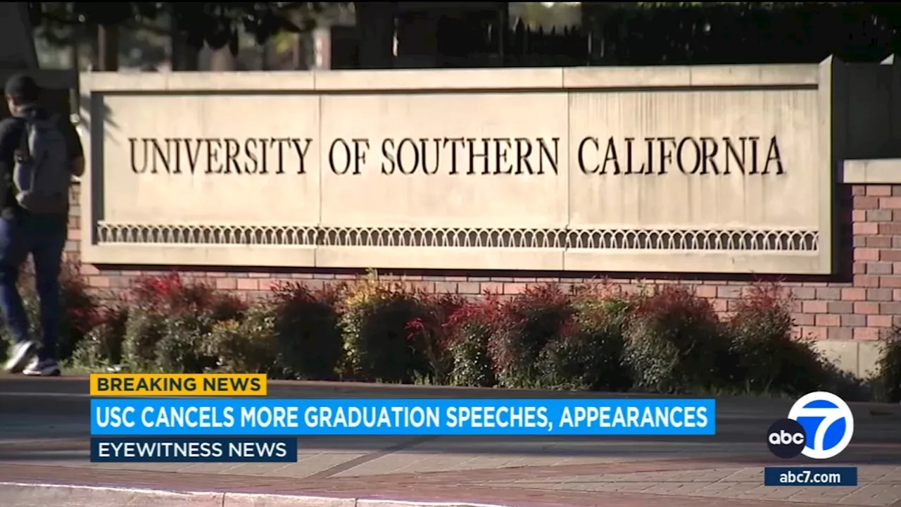 USC cancels all commencement speakers, honorary degree ceremonies