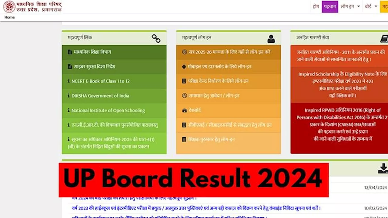 UP Board Result 2024: यूपी बोर्ड 10वीं, 12वीं का रिजल्ट आज होगा जारी; पास होने के लिए जरूरी हैं इतने नंबर