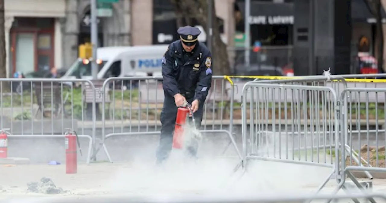 Man sets self on fire outside New York court where Trump trial underway