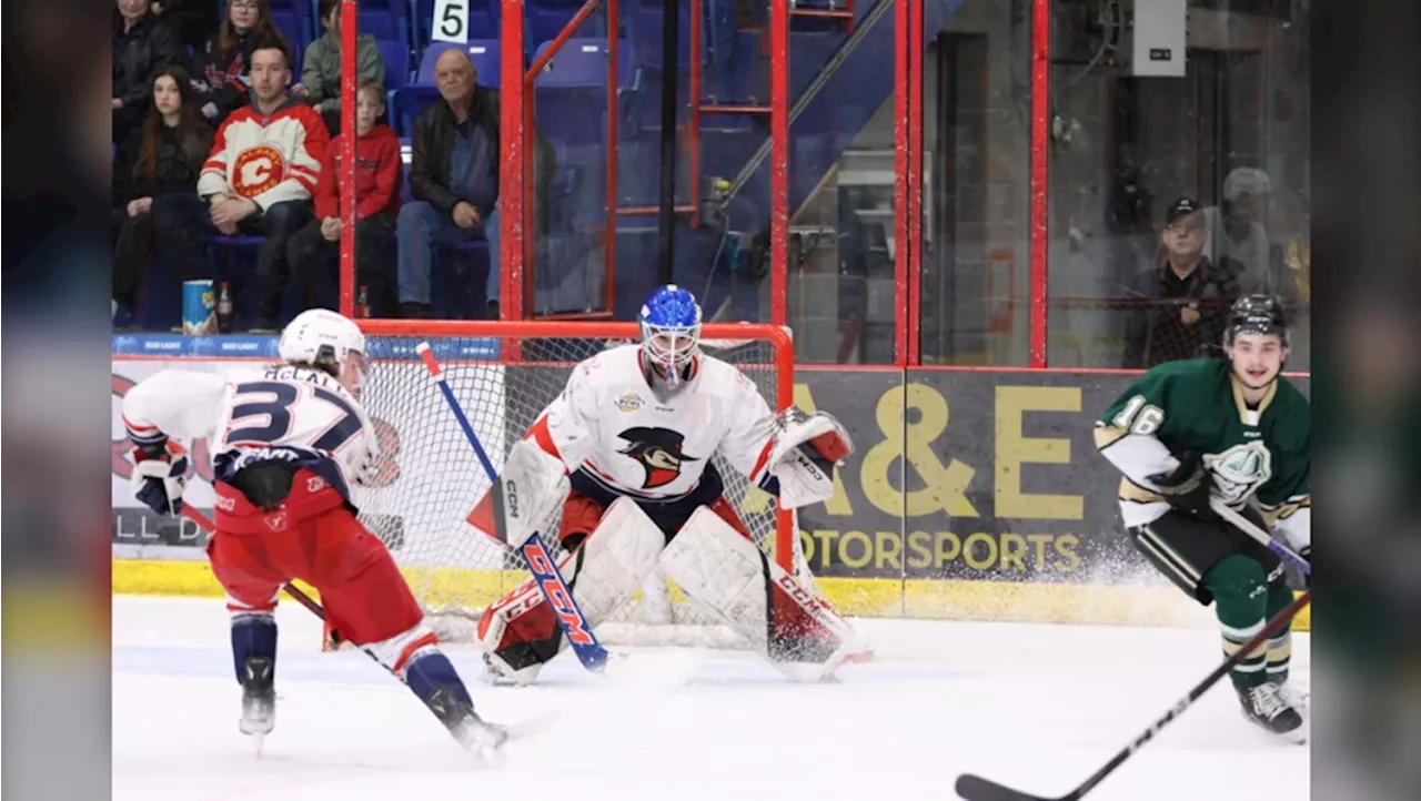 Hicks stops 43 shots as Brooks Bandits down Okotoks 4-0 in BCHL series opener