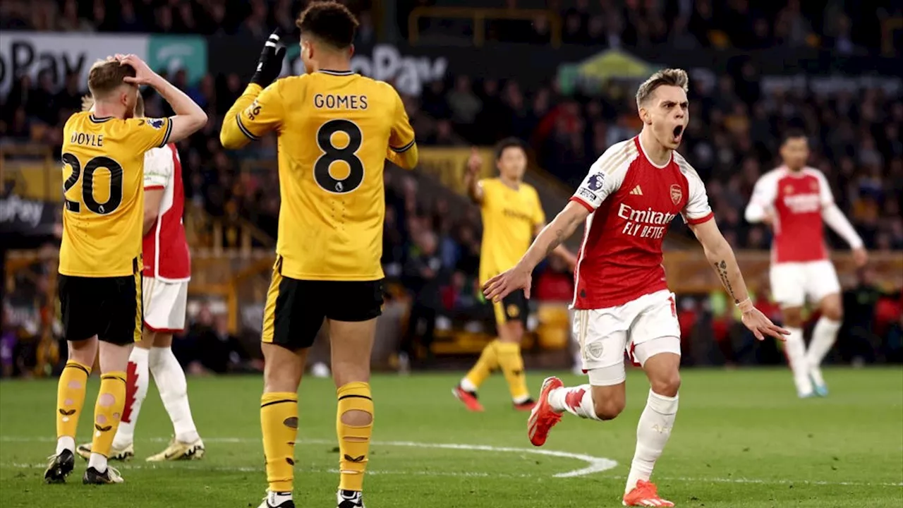 34e journée : Arsenal leader provisoire après sa victoire à Wolverhampton