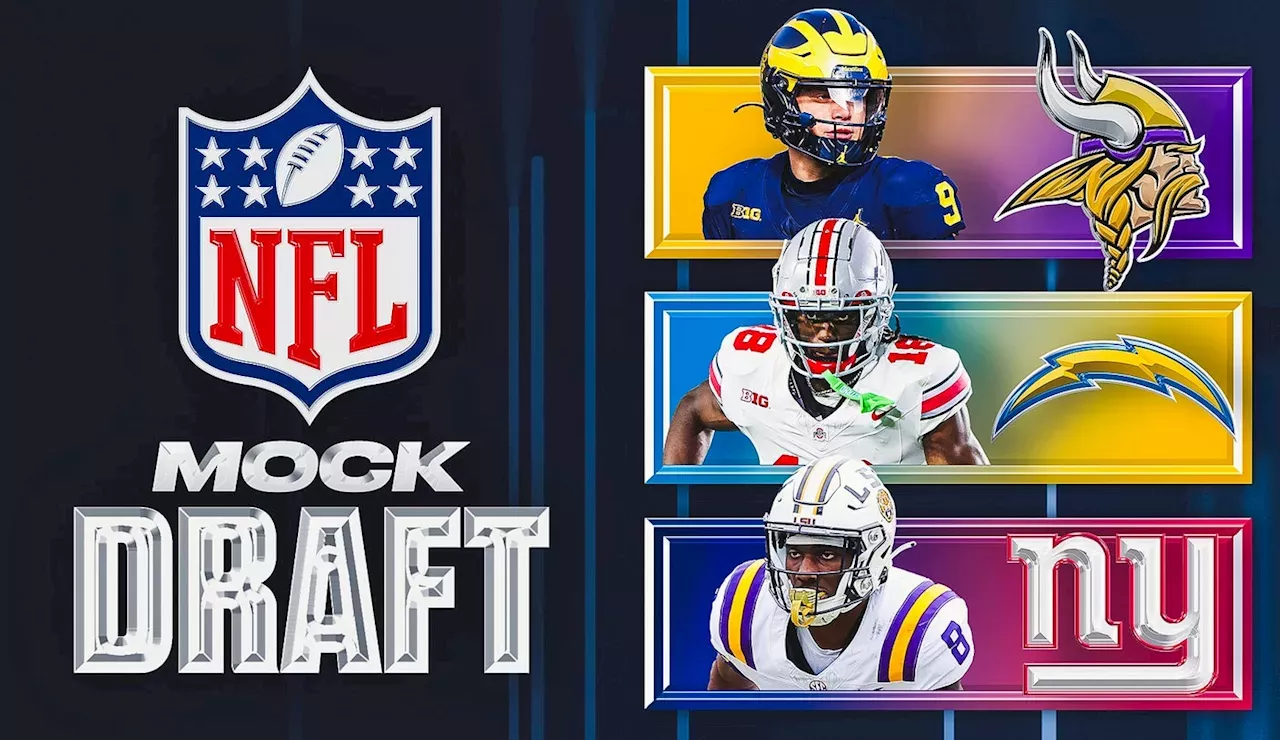 2024 NFL Mock Draft: Chargers, Giants land star wideouts after QBs go 1-4