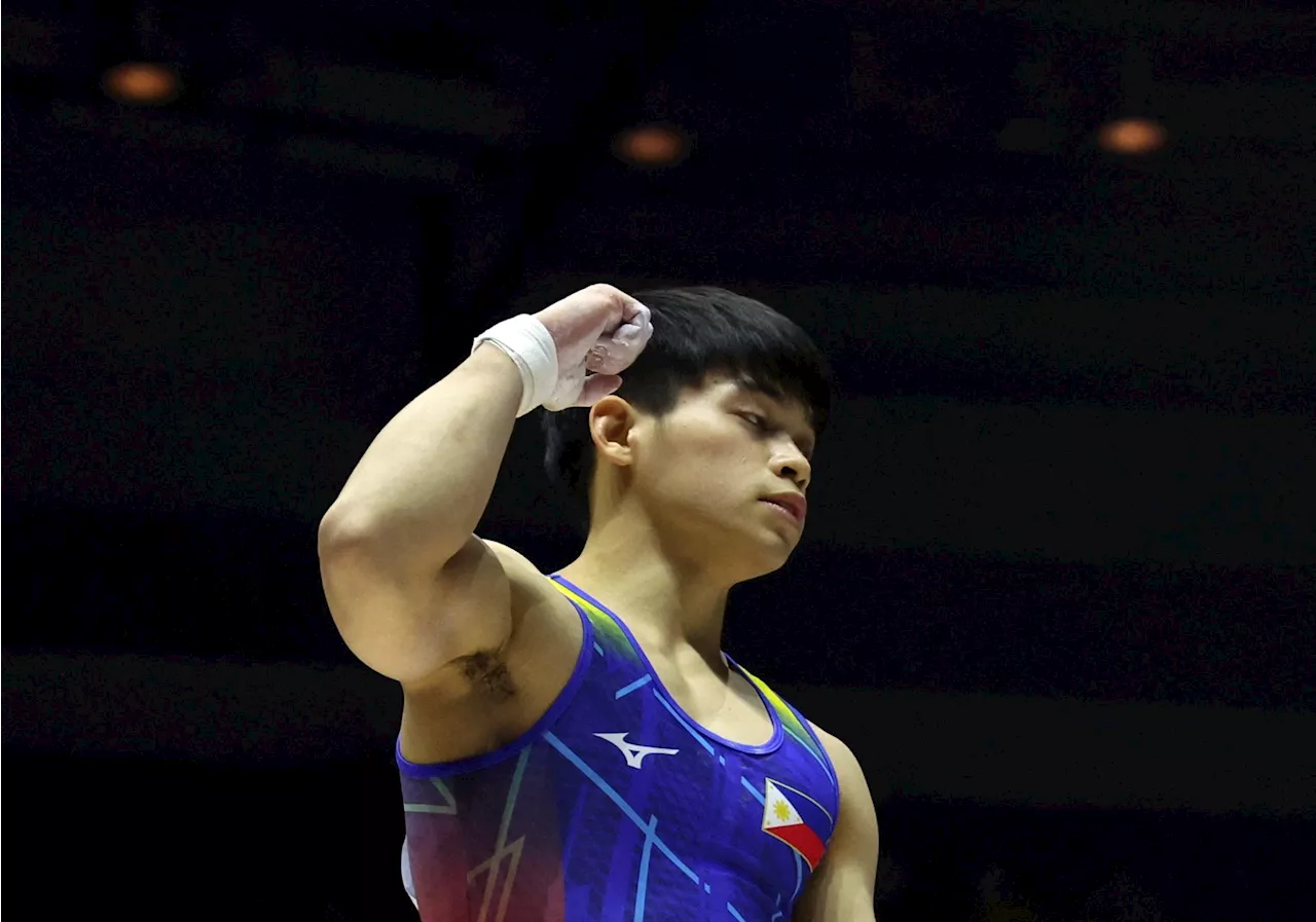 Carlos Yulo wins World Cup series gold in parallel bars