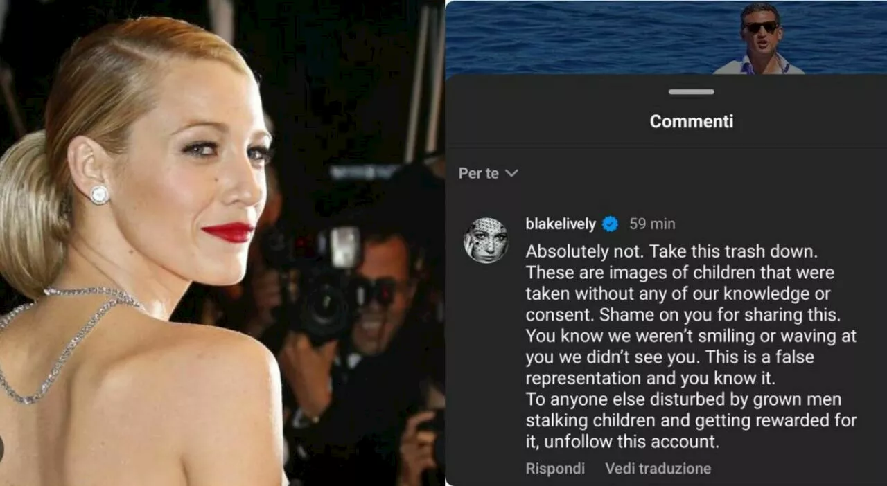 Blake Lively a Capri, Chi pubbica le foto con i figli. L’attrice scrive sotto il post del magazine: «Levate qu