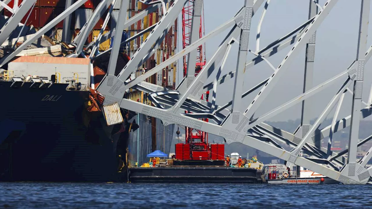 Crews turn sights to removing debris from ship's deck in Baltimore bridge collapse cleanup