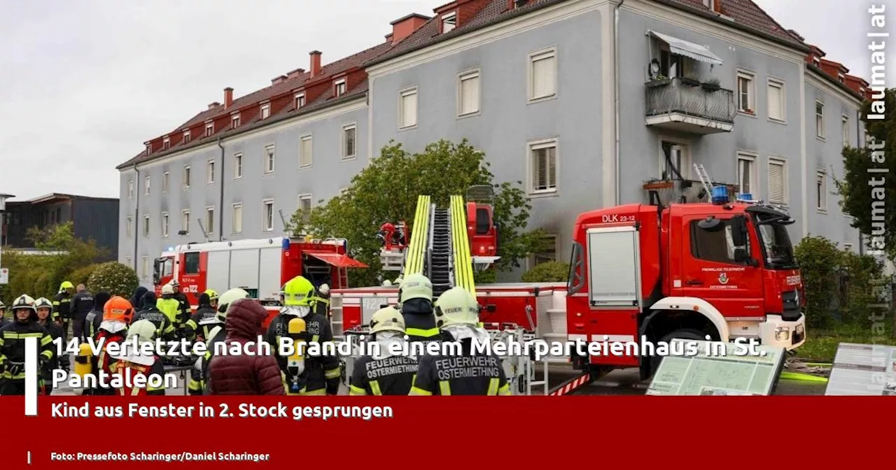 14 Verletzte nach Brand in einem Mehrparteienhaus in St. Pantaleon