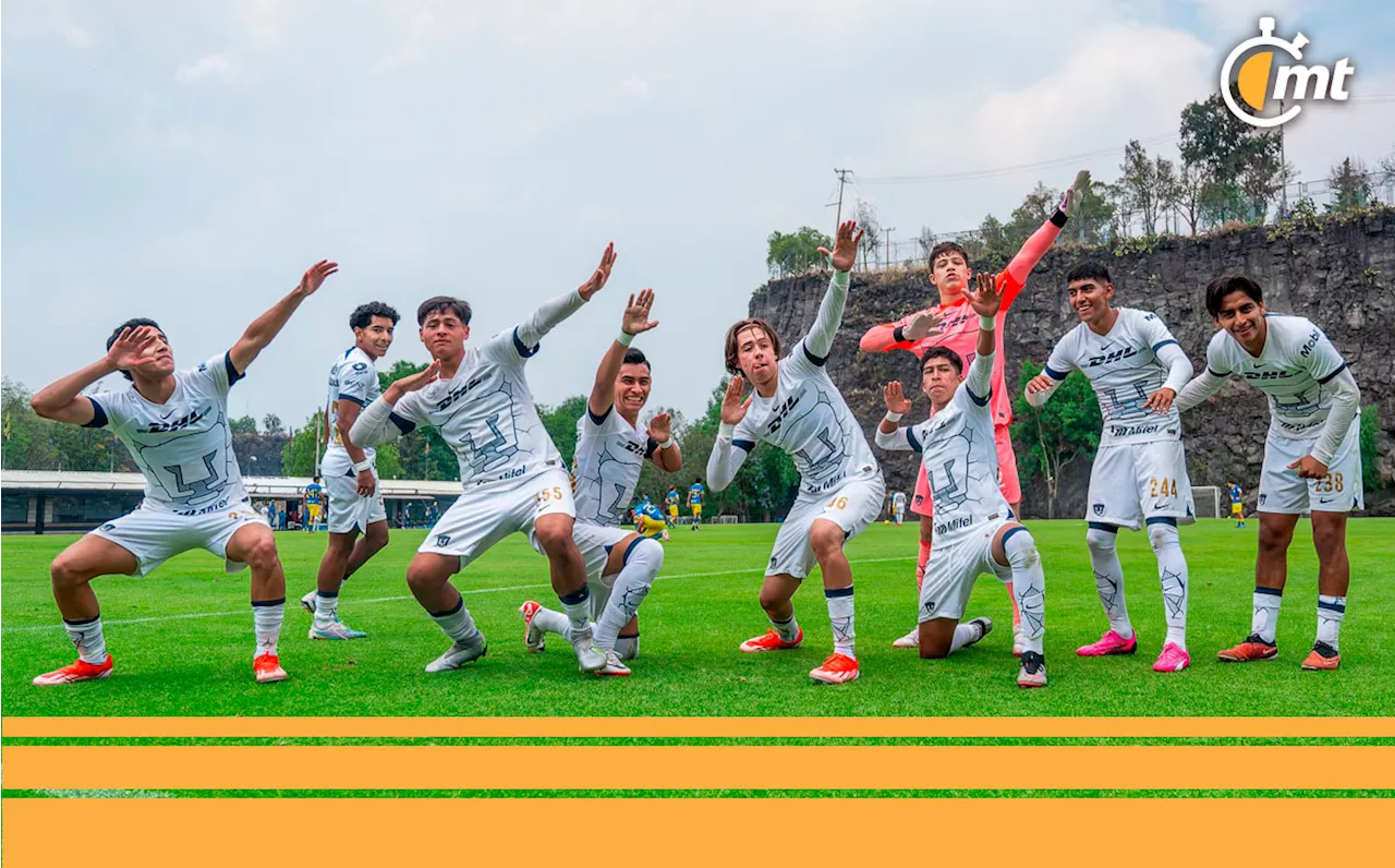 Jugadores de Pumas Sub 18 celebraron a lo Cuauhtémoc Blanco tras ganar al América