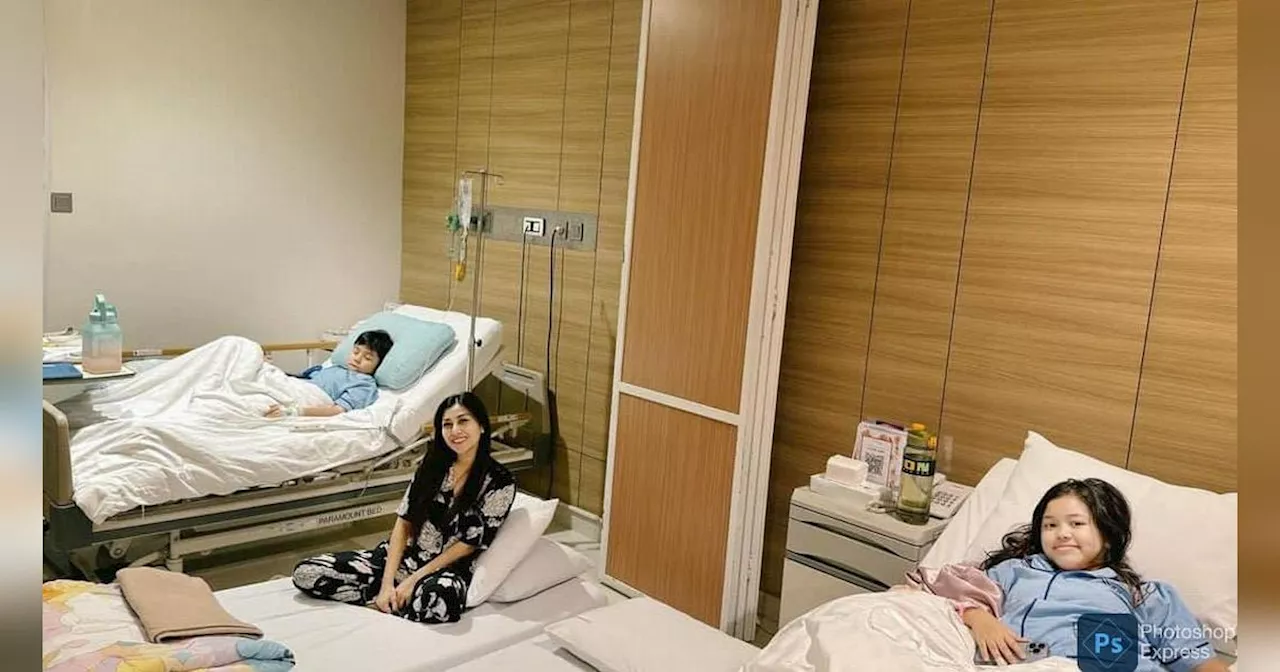 Potret Kedua Anak Nisya Ahmad Harus Dirawat Bersamaan Karena Demam Tinggi, Jadi Ibu Siaga Ikut Tidur di RS