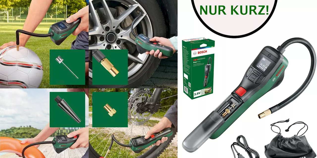 Nur bis 25. April günstig wie seit Monaten nicht! Elektrische Akku-Luftpumpe Bosch Easy Pump