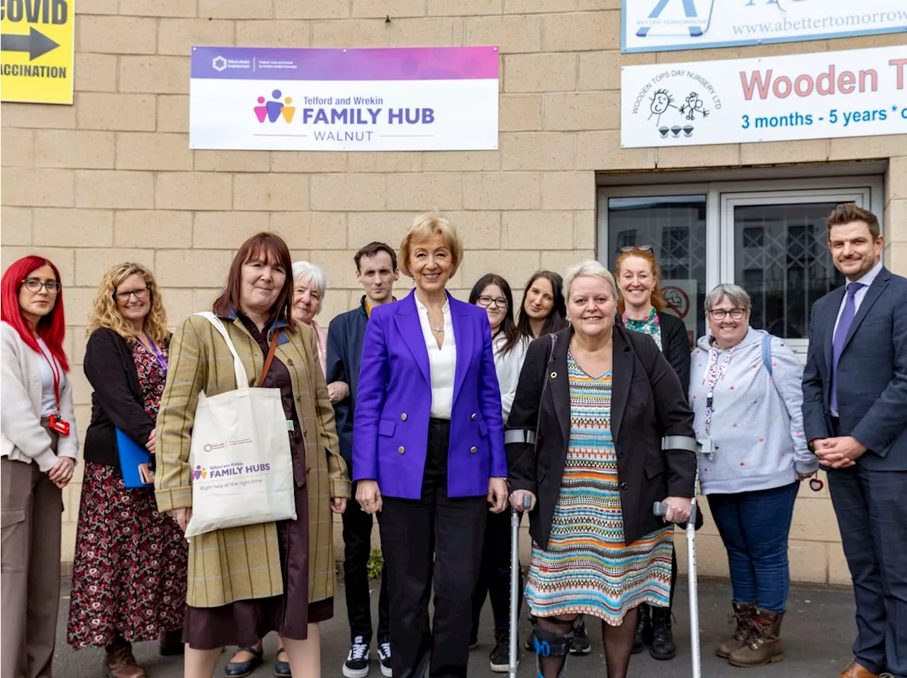 MP Andrea Leadsom praises 'wonderful work' of Telford family hub in visit