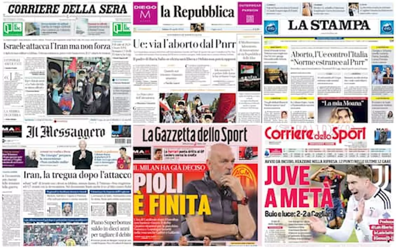 Le prime pagine dei quotidiani di oggi 20 aprile: la rassegna stampa di Sky TG24