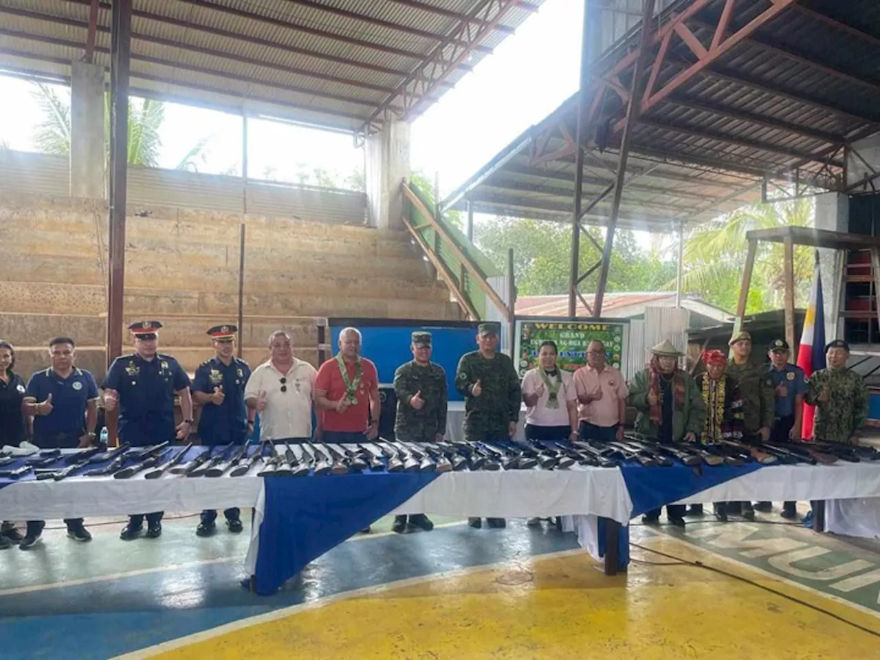 58 firearms surrendered by citizens of Central Mindanao