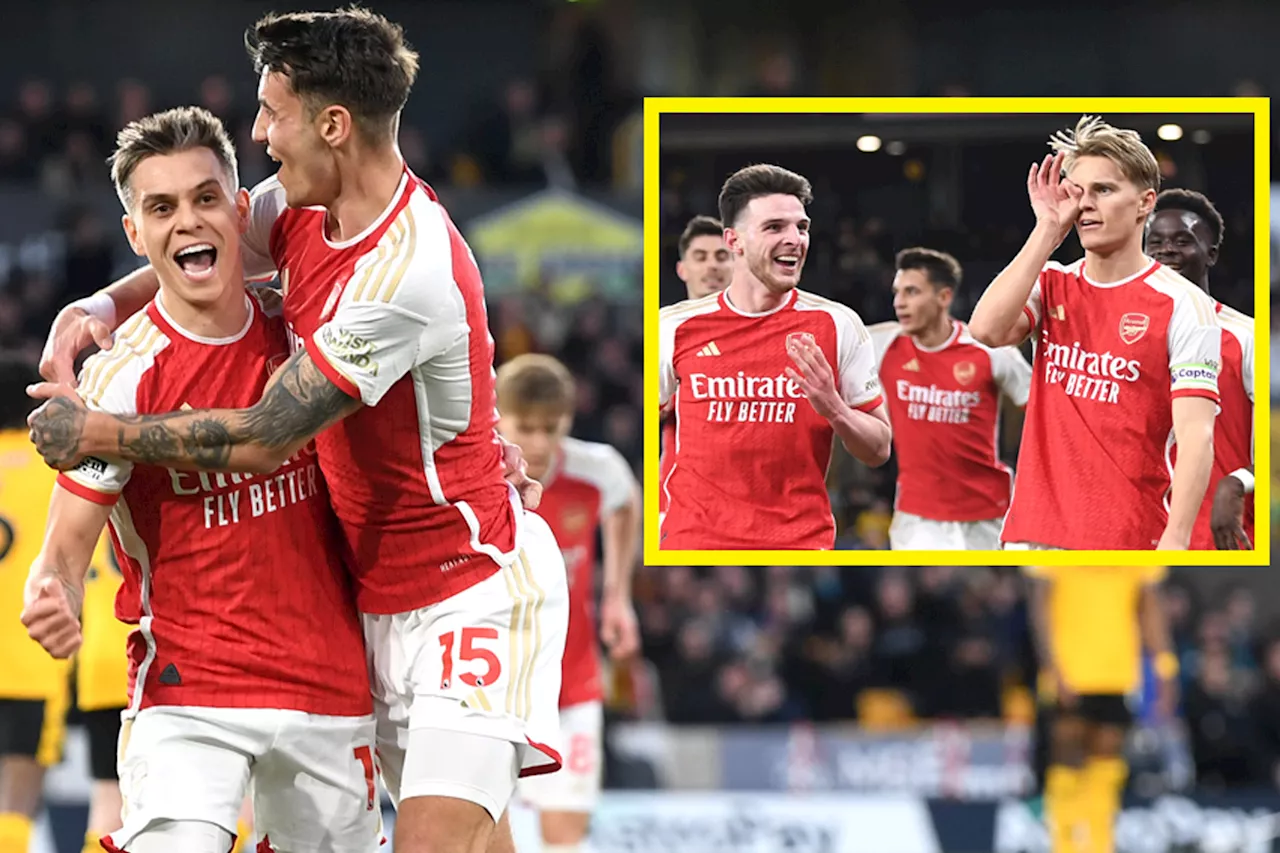 Arsenal create club history against Wolves as Mikel Arteta’s side return to top of the Premier League t...