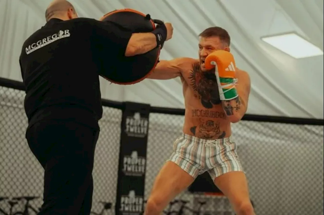 Conor McGregor’s training camp for UFC 303 fight with Michael Chandler is interrupted by two unlikely g...