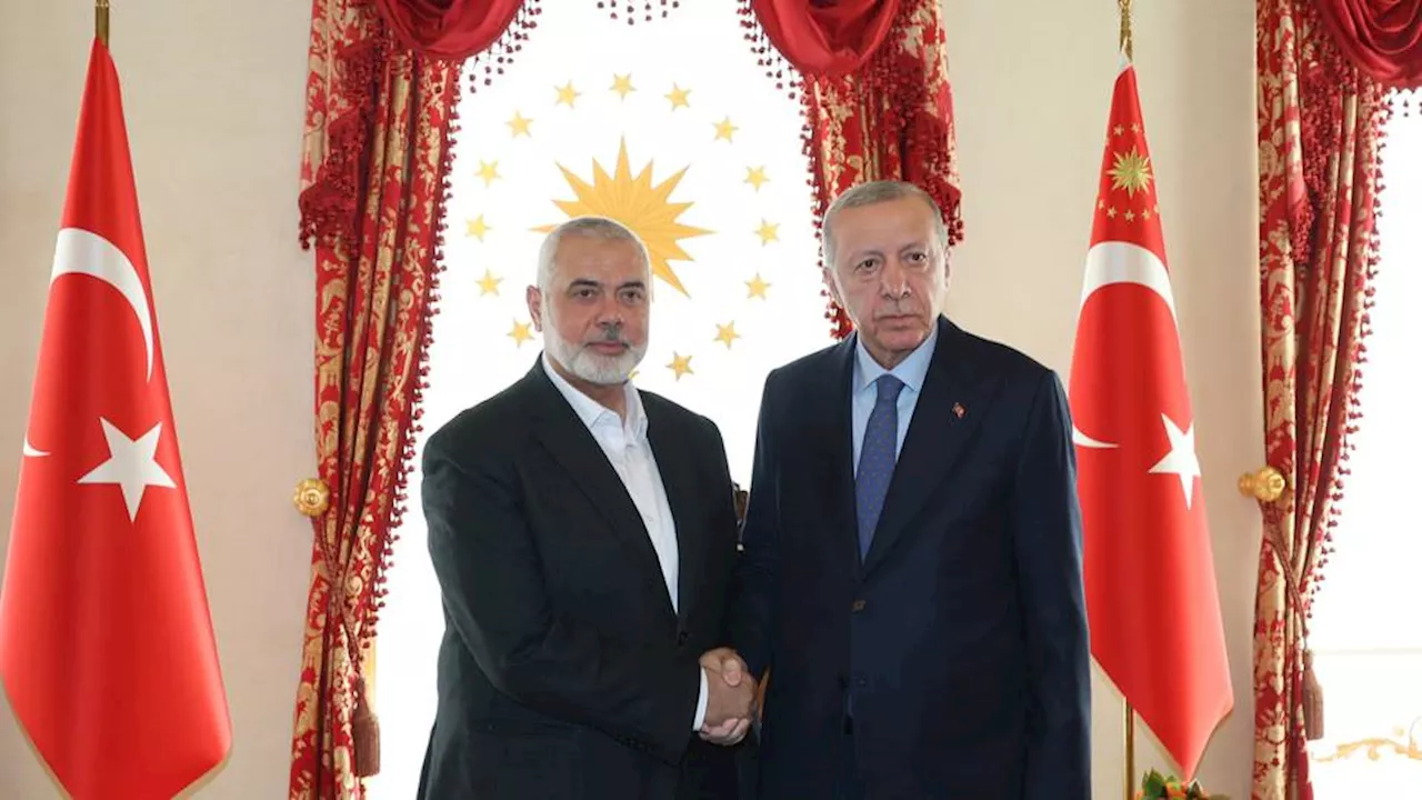 Turkish President Erdogan receives Hamas chief in Istanbul